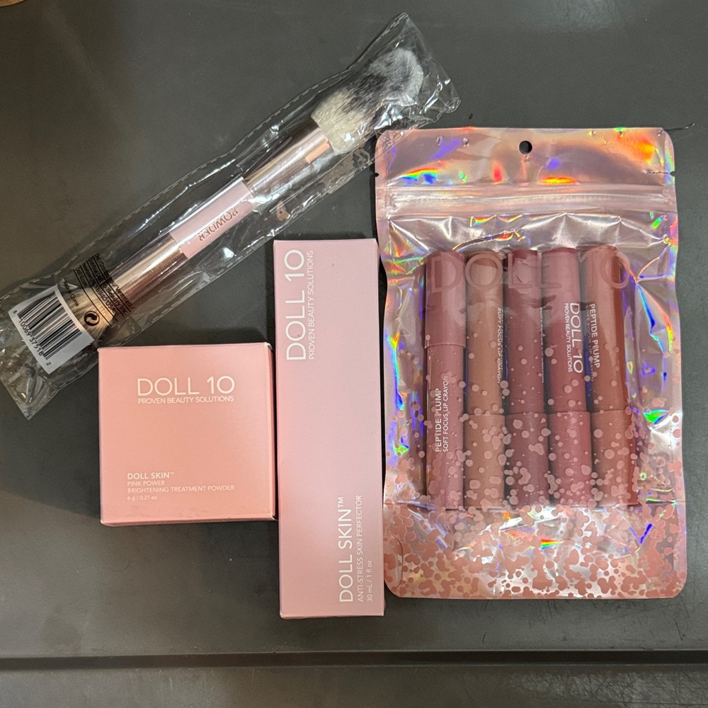 Doll 10 Makeup Set with Brush Bundle